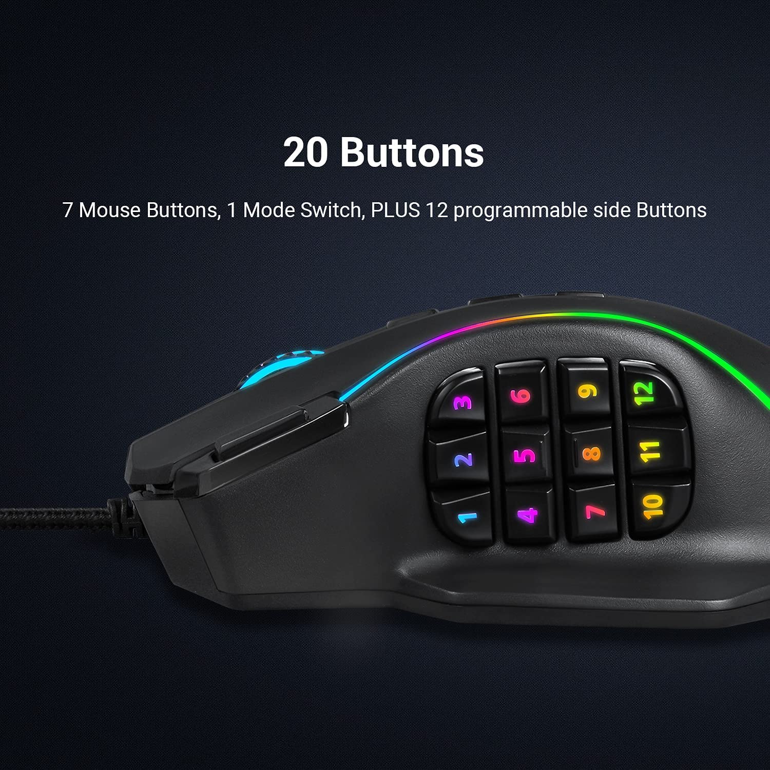 Redragon Perdiction M901 K-2 - RGB Wired Mouse with Weights
