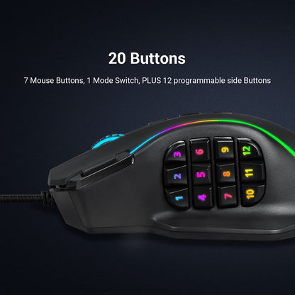 Redragon Perdiction M901 K-2 - RGB Wired Mouse with Weights