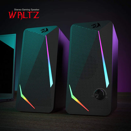 (Refurbished) Redragon Waltz GS510 - RGB 2.0 Channel Gaming Wired Desktop Speakers