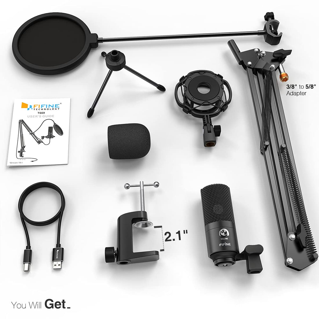Fifine T669 - USB Microphone Condenser Kit