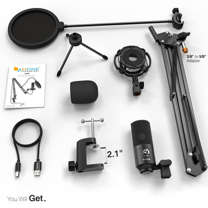 (Refurbished) Fifine T669 - USB Microphone Condenser Kit