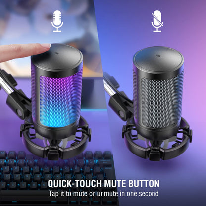 Fifine Ampligame A6T - Gaming USB Microphone Kit (Black)
