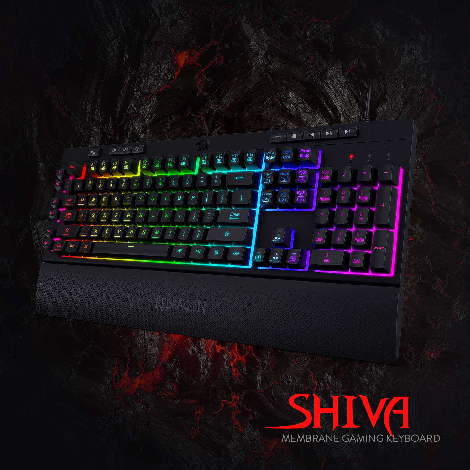 (Refurbished) Redragon Shiva K512- Wired Membrane Keyboard RGB Black