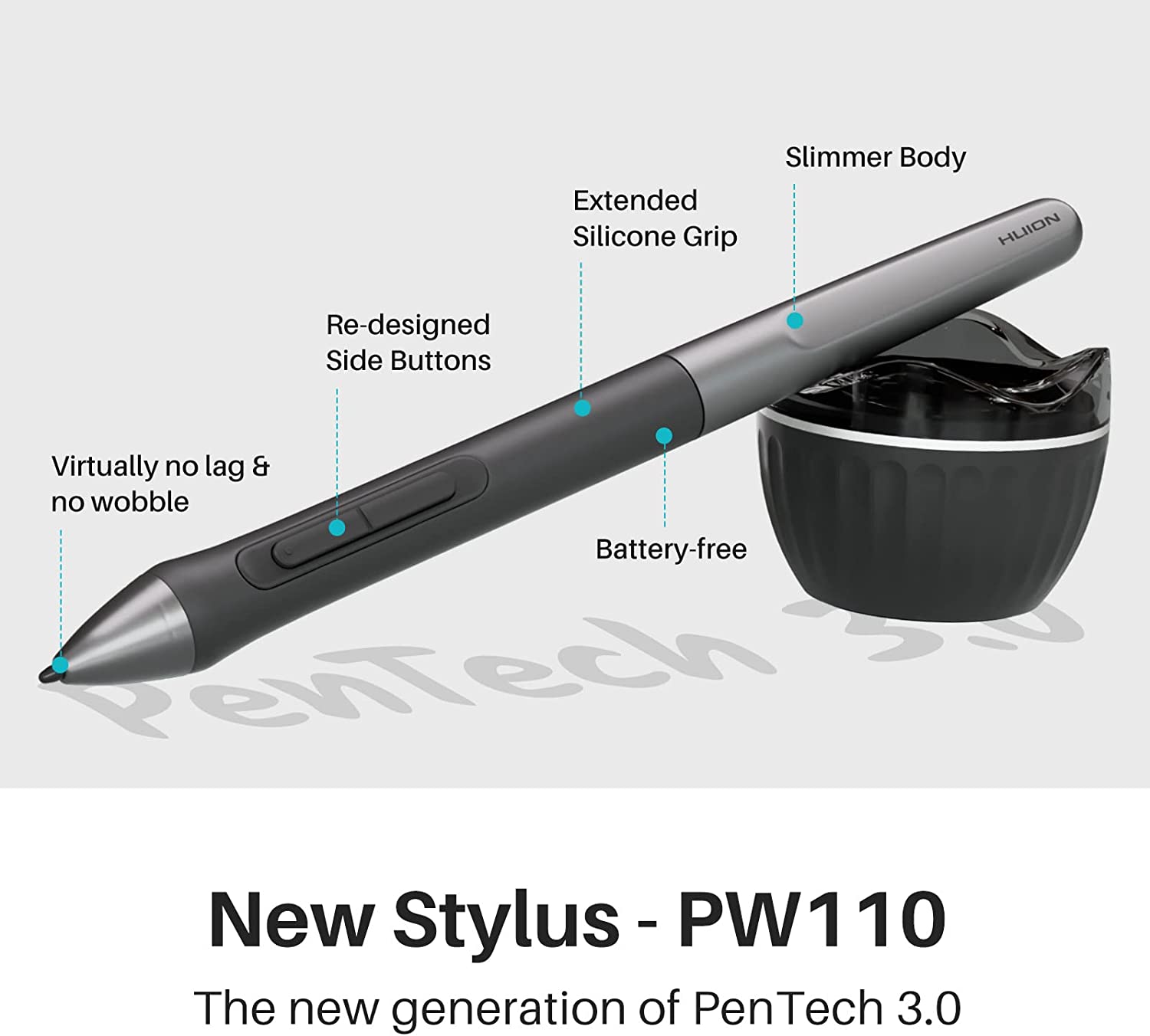 Huion Inspiroy 2 H951P - Medium Digital Graphic Tablet (Black)