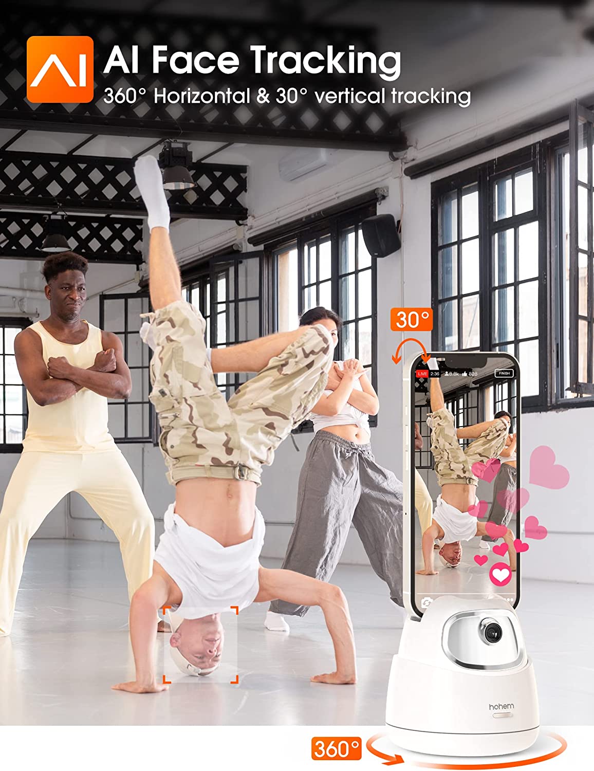 (Refurbished) Hohem GO - Auto Face Tracking Selfie Stand