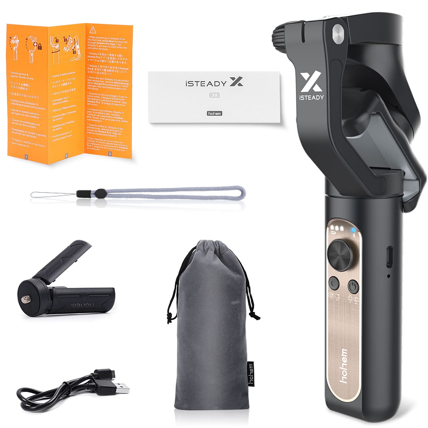 (Refurbished) Hohem iSteady X - Handheld Pocket Gimbal (Black)
