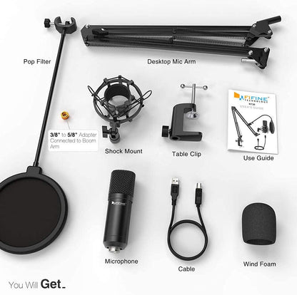 (Refurbished) Fifine T730 - USB Microphone Kit