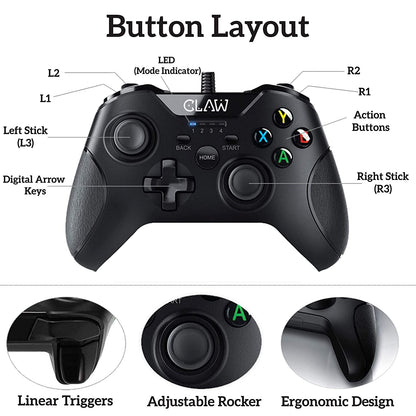 Refurbished CLAW Shoot Wired Gamepad for PC only