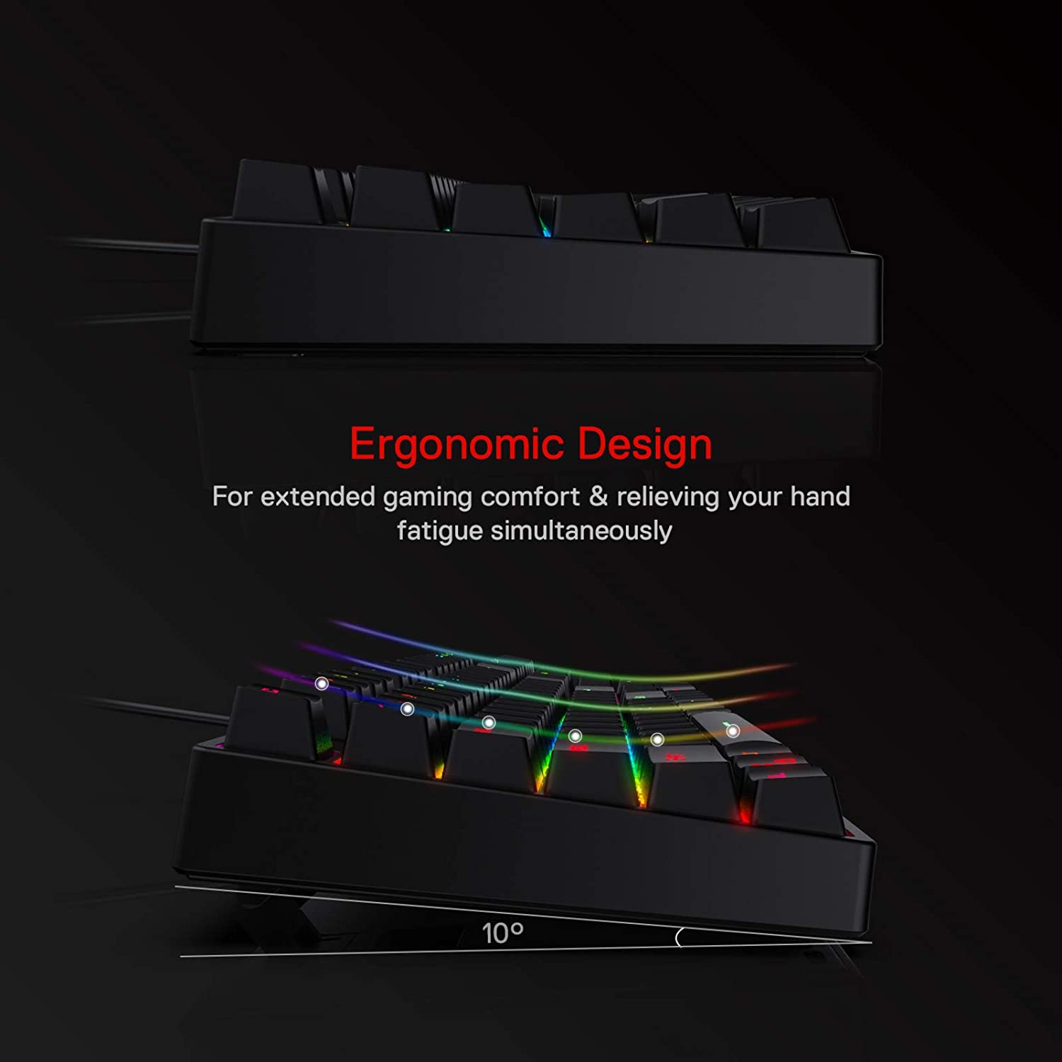 (Refurbished) Redragon Surara K582 - 104 Keys Wired Mechanical Keyboard RGB (Brown Switch)