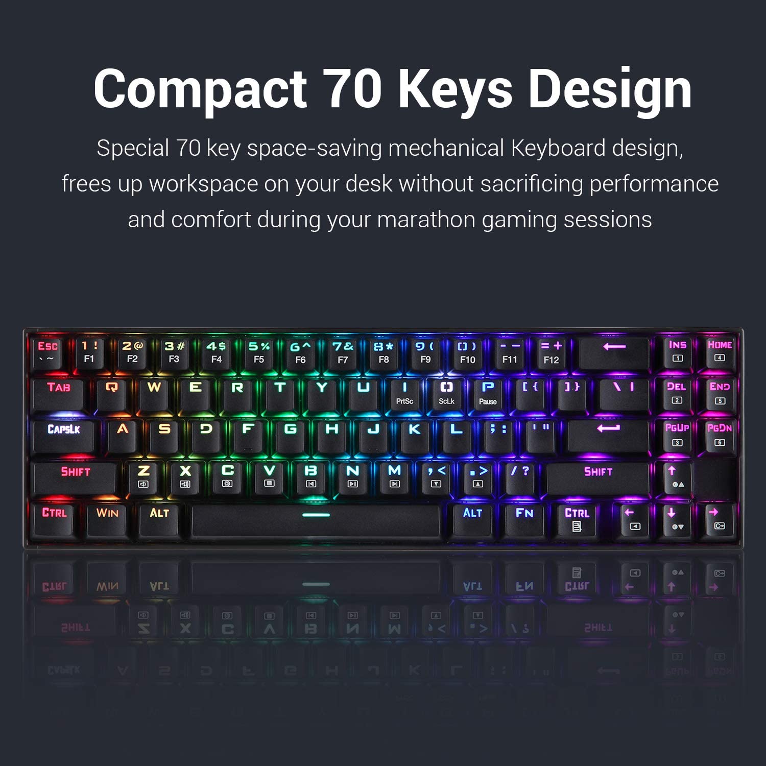 Redragon Deimos K599 - TKL 2.4Ghz+Wired RGB Mechanical Keyboard (Red Switch)