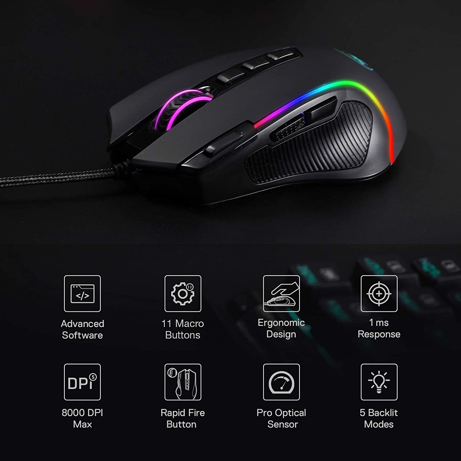 Redragon Predator M612 - RGB Wired Mouse