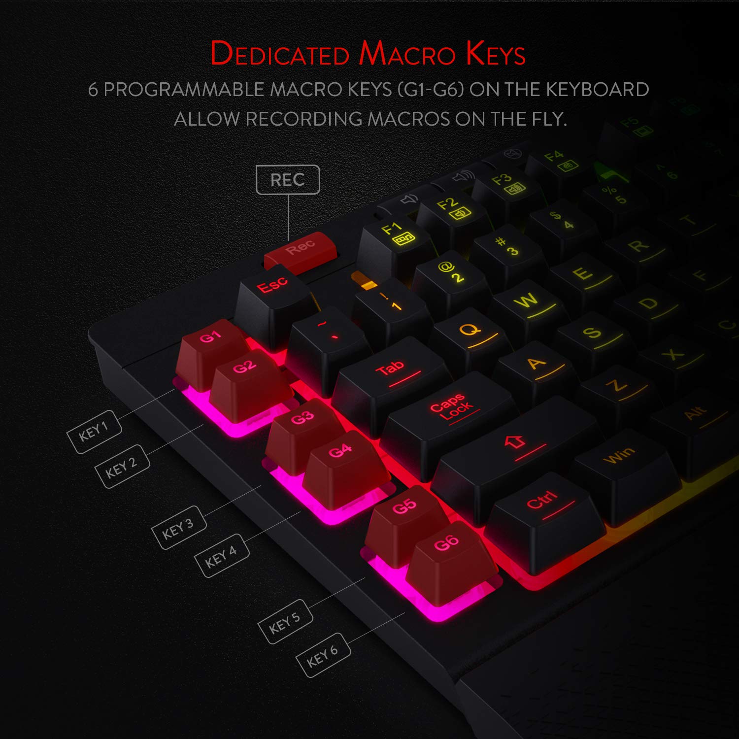 (Refurbished) Redragon Shiva K512- Wired Membrane Keyboard RGB Black