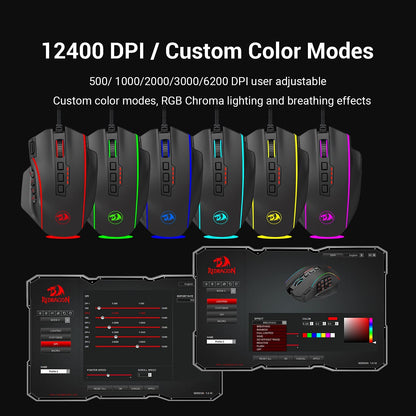 Redragon Perdiction M901 K-2 - RGB Wired Mouse with Weights