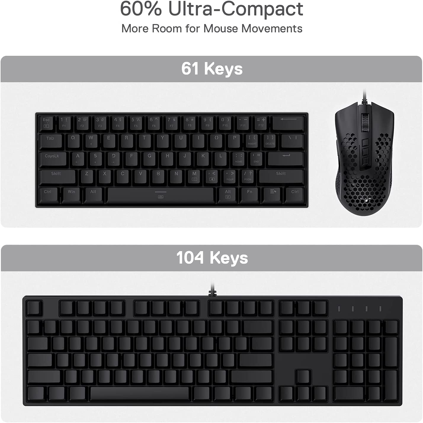 Redragon Dragon Born K630 - 60% Wired Mechanical Keyboard RGB (Red Switch)