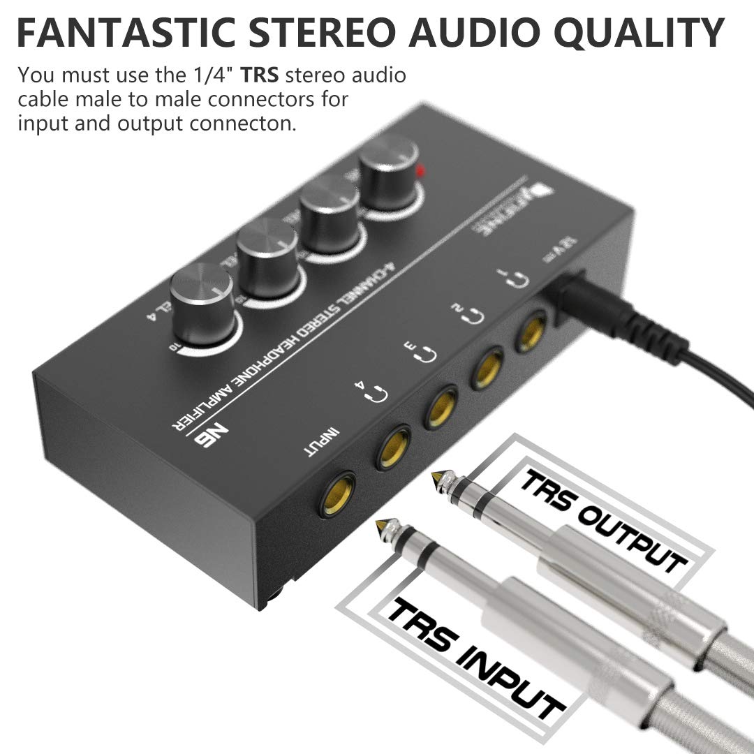 (Refurbished) FIFINE N6 - Headphone Amplifier With Stereo Output and Individual Volume Controls
