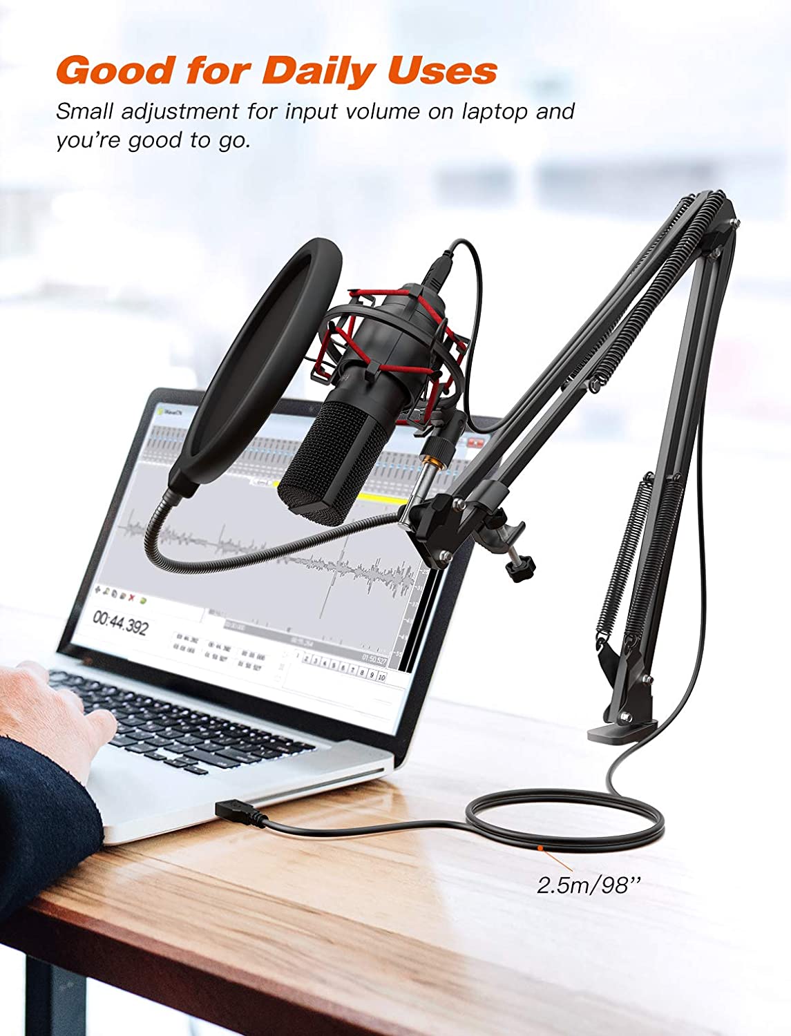(Refurbished) Fifine T732 - USB Microphone Kit