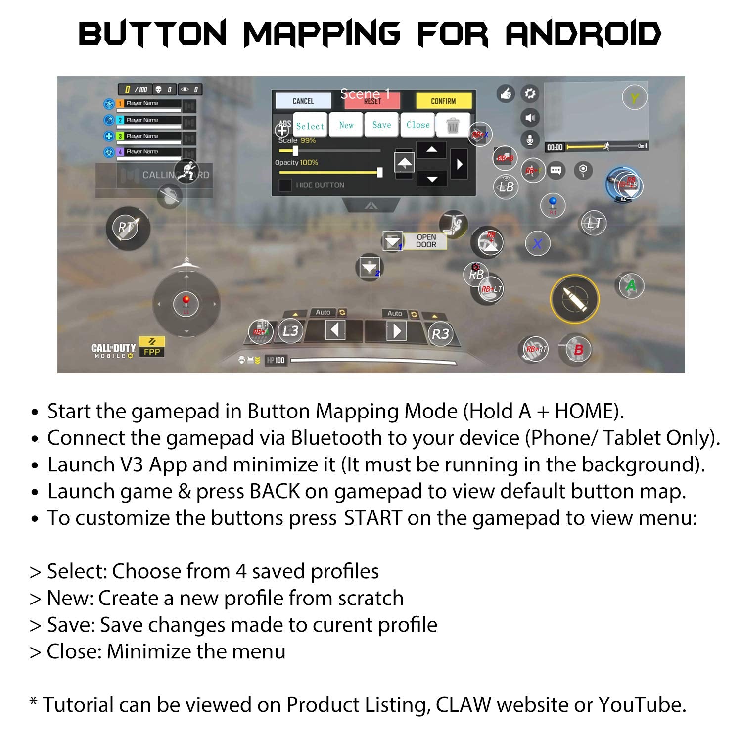 Refurbished CLAW Shoot Bluetooth Mobile Gamepad (Upgraded 2022 version)