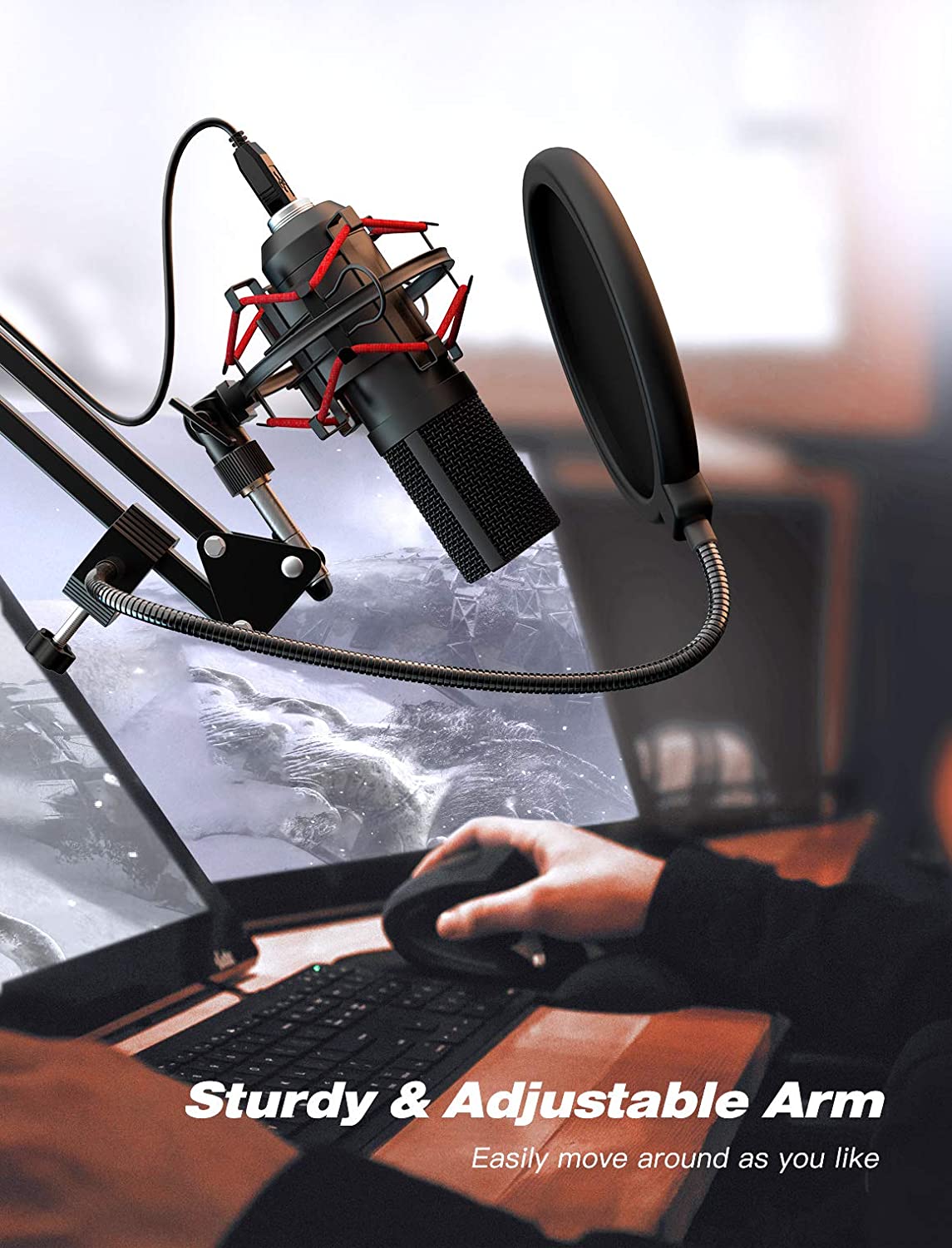 (Refurbished) Fifine T732 - USB Microphone Kit