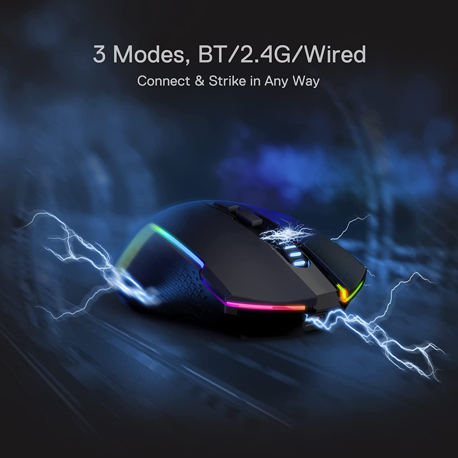 (Refurbished) Redragon Trident Pro M693 (Wired, Wireless and Bluetooth) RGB