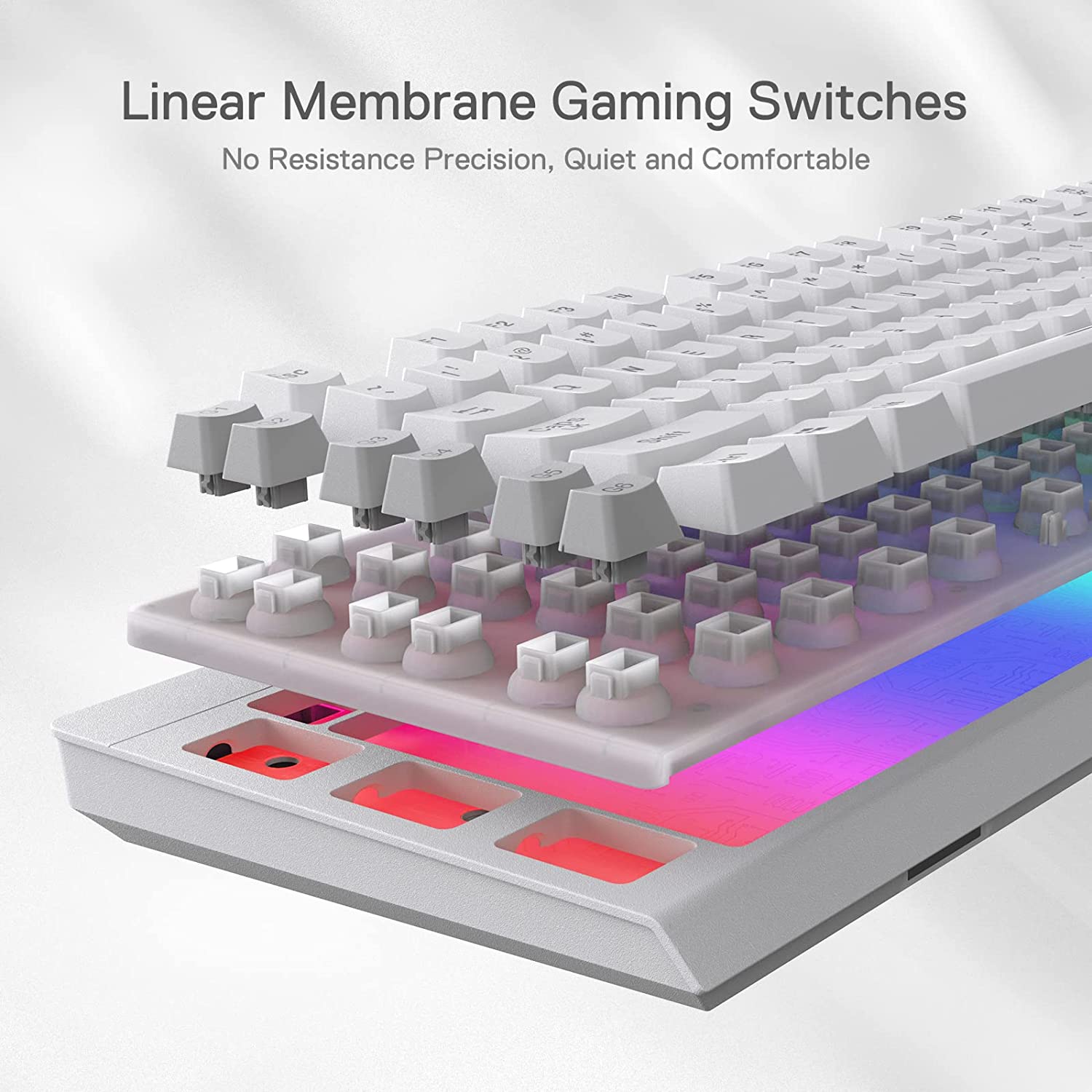 (Refurbished) Redragon Shiva K512- Wired Membrane Keyboard RGB White