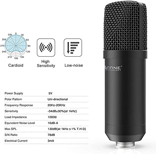 (Refurbished) Fifine T730 - USB Microphone Kit