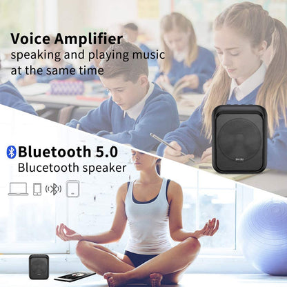 (Refurbished) Shidu M100 - Wired Portable Mini Voice Amplifier with Bluetooth Speakers