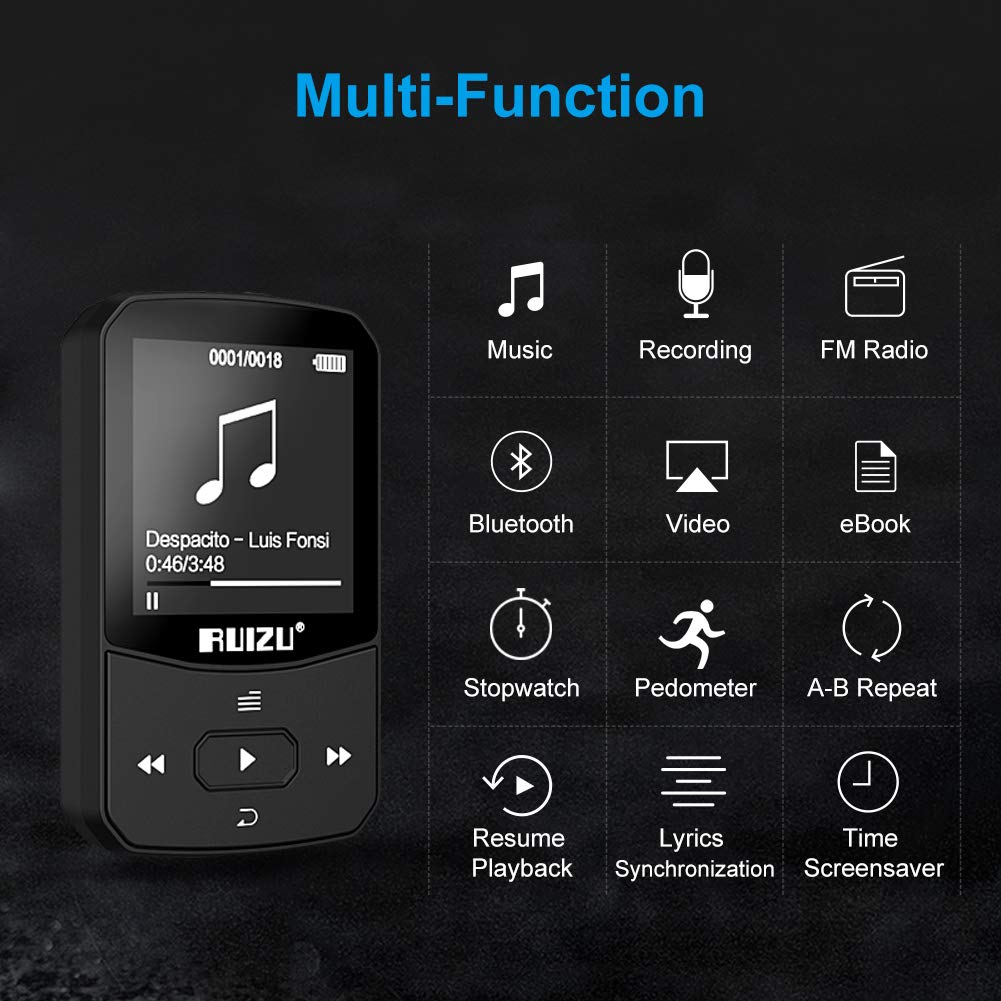 Ruizu X52 - 16GB Bluetooth Music Player