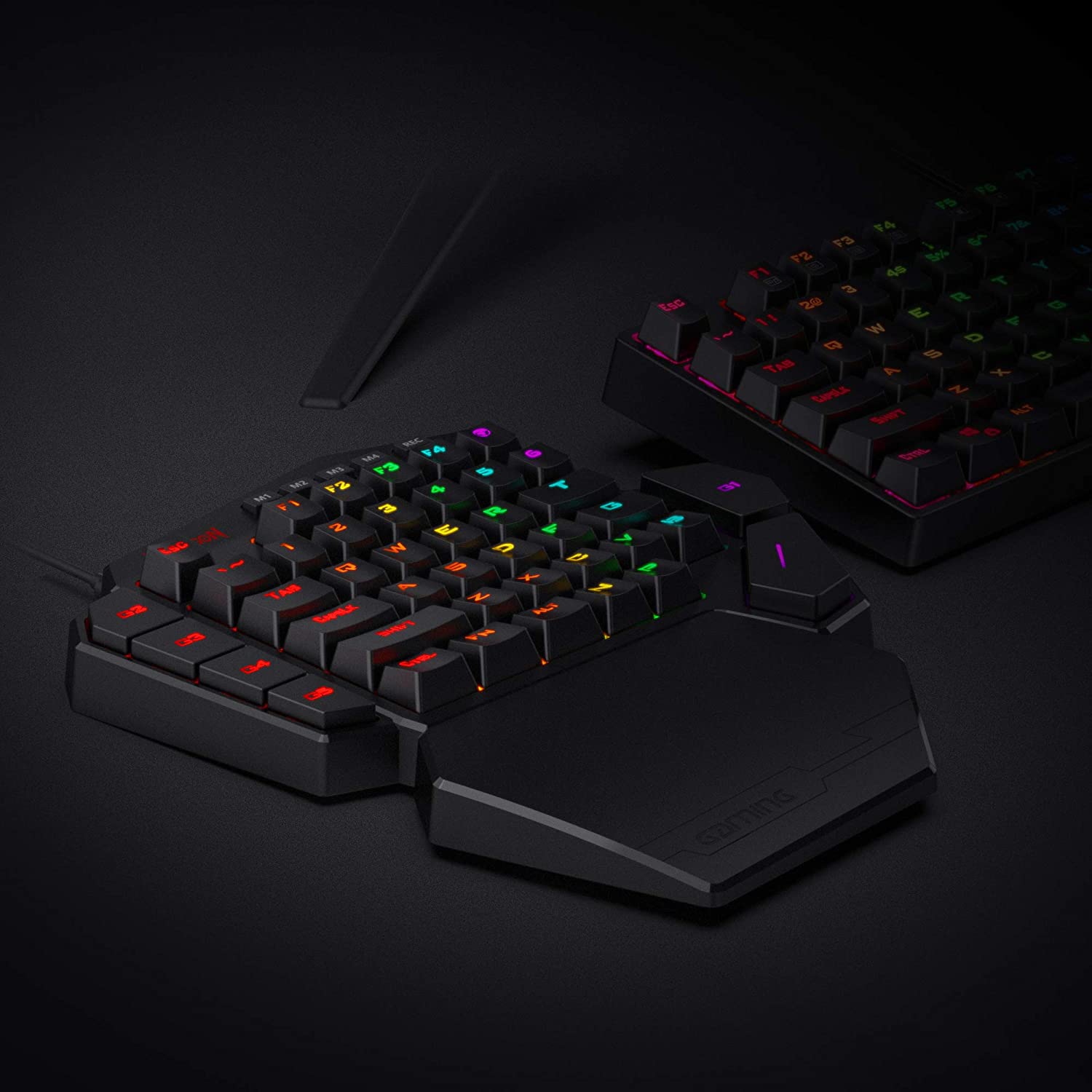 Redragon Diti K585 - One Handed Wired RGB Mechanical Keyboard (Blue Switch)