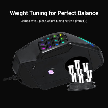 Redragon Perdiction M901 K-2 - RGB Wired Mouse with Weights