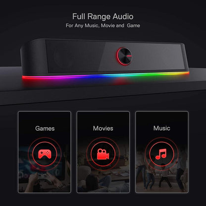 Redragon Adiemus GS560 - RGB 2.0 Channel USB Wired Soundbar
