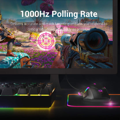 Redragon Centrophorus M601 - RGB Wired Mouse