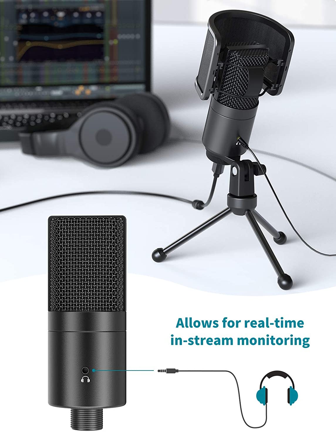 FIFINE K683A - USB Desktop Microphone (With Tripod Stand)
