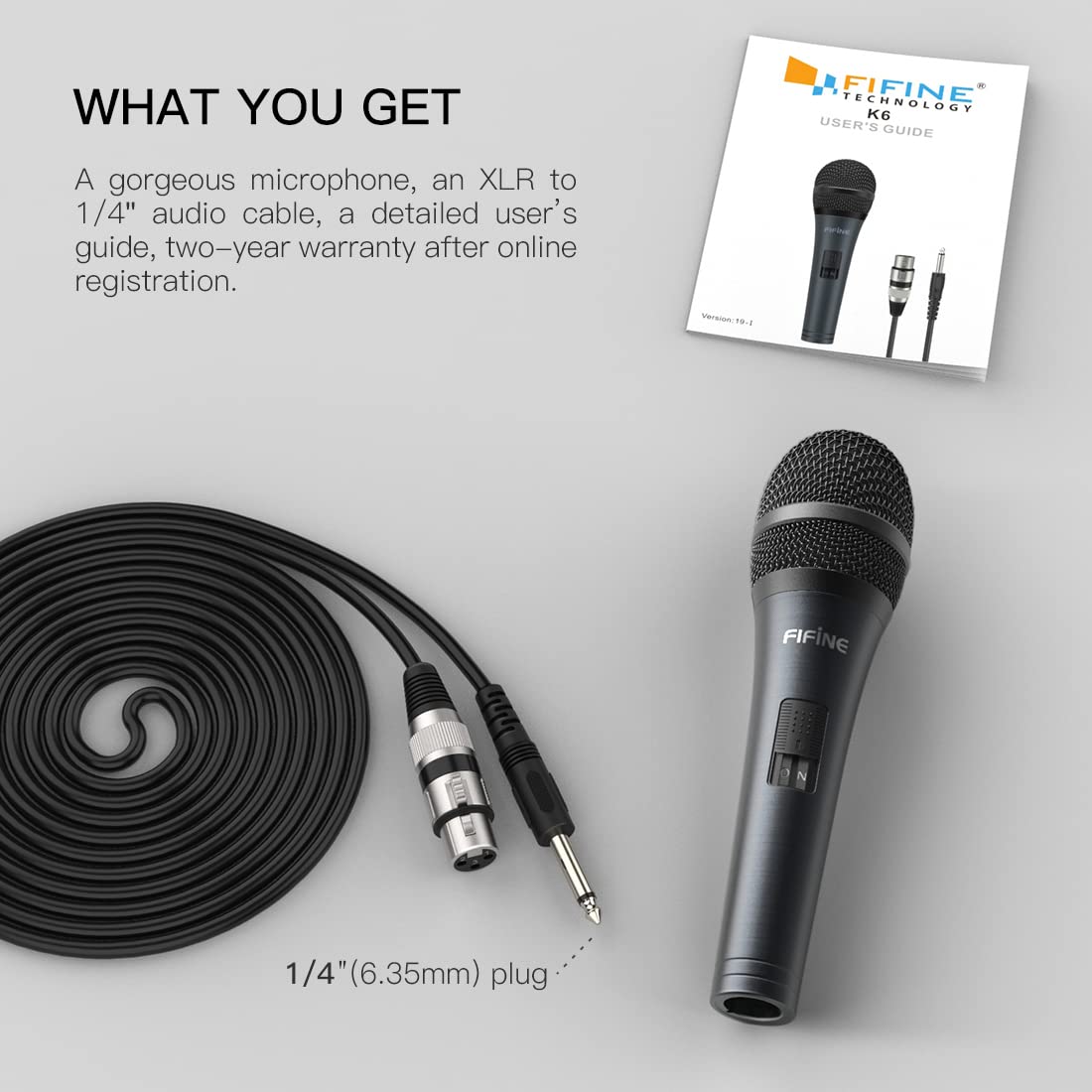 (Refurbished) Fifine K6 Wired Handheld Microphone