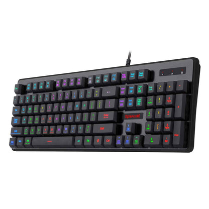 Redragon Dyaus Pro K509-1 :- 104 Keys RGB Wired Keyboard Without Side LED (Mechanical Feel)