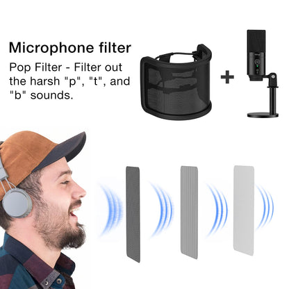 FIFINE K683B - USB Desktop Microphone (With Desk Stand)