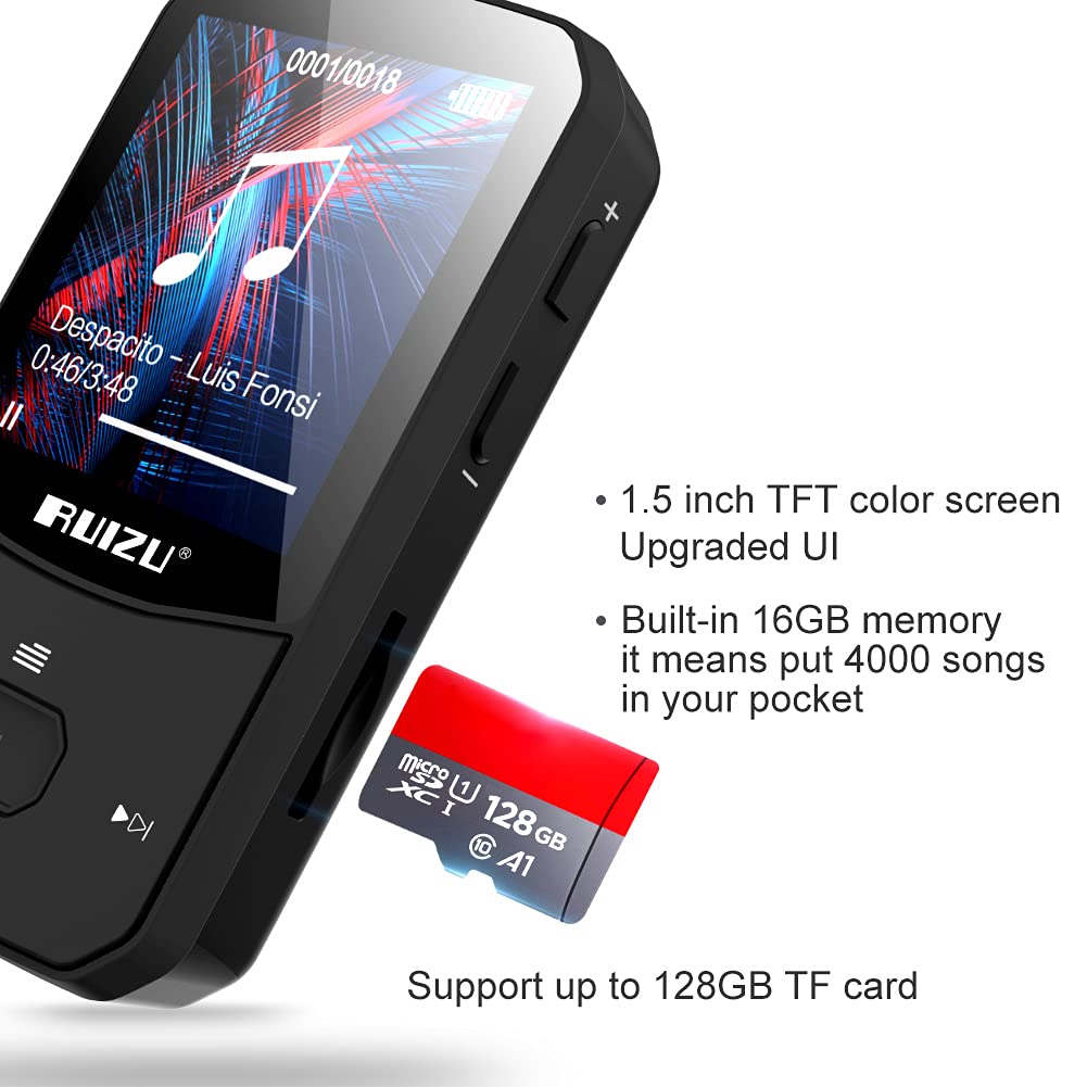 Ruizu X52 - 16GB Bluetooth Music Player