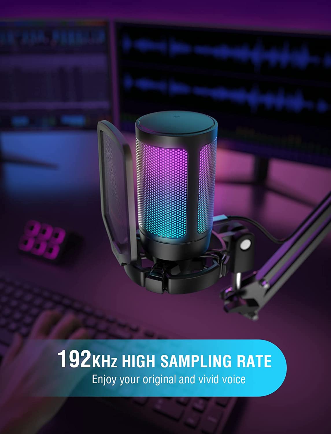 Fifine Ampligame - A6V USB Gaming Microphone (Black)