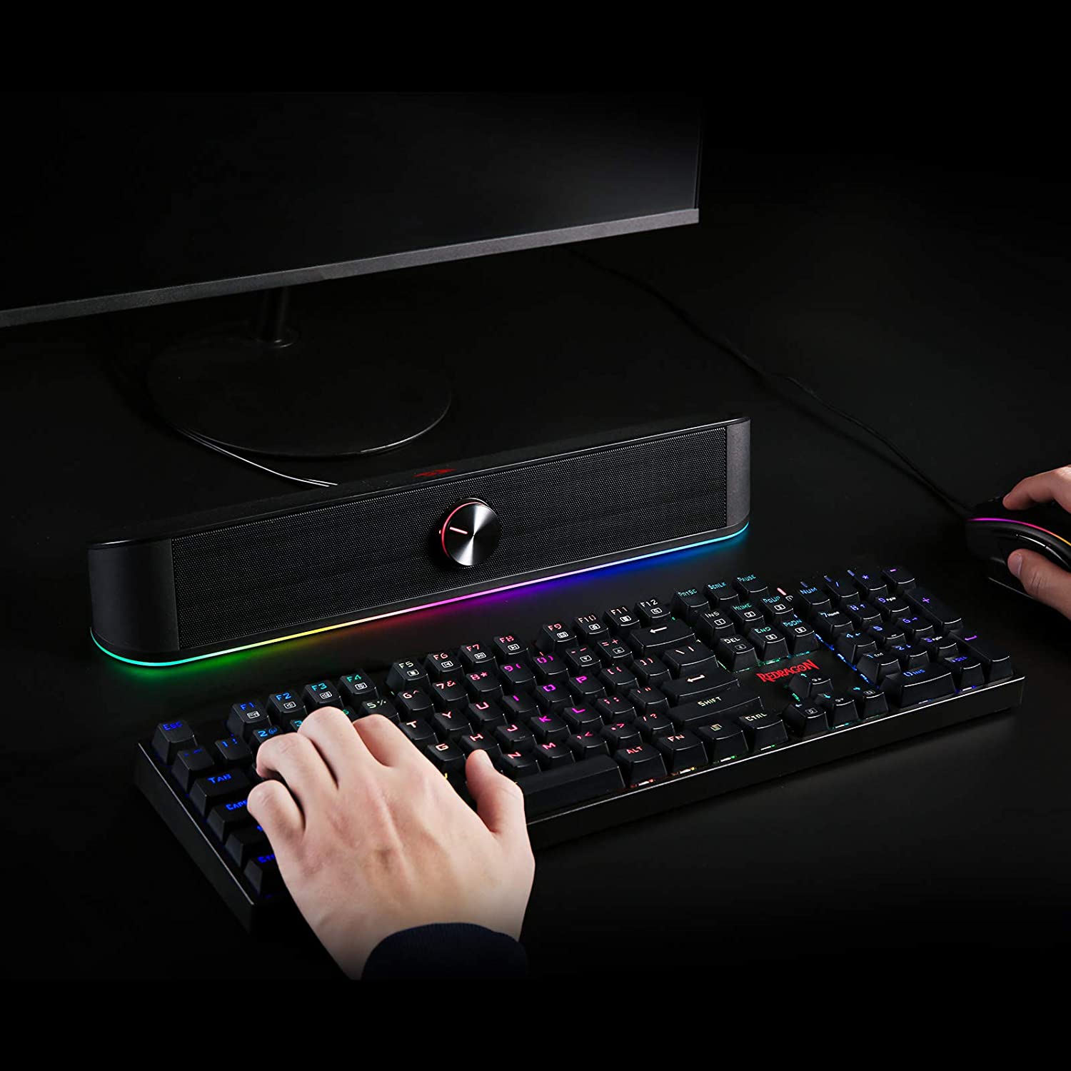 Redragon Adiemus GS560 - RGB 2.0 Channel USB Wired Soundbar