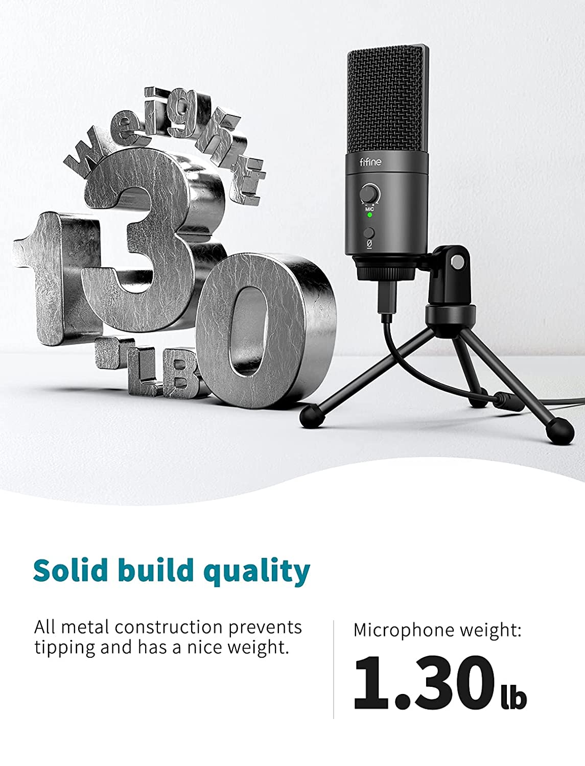 FIFINE K683A - USB Desktop Microphone (With Tripod Stand)