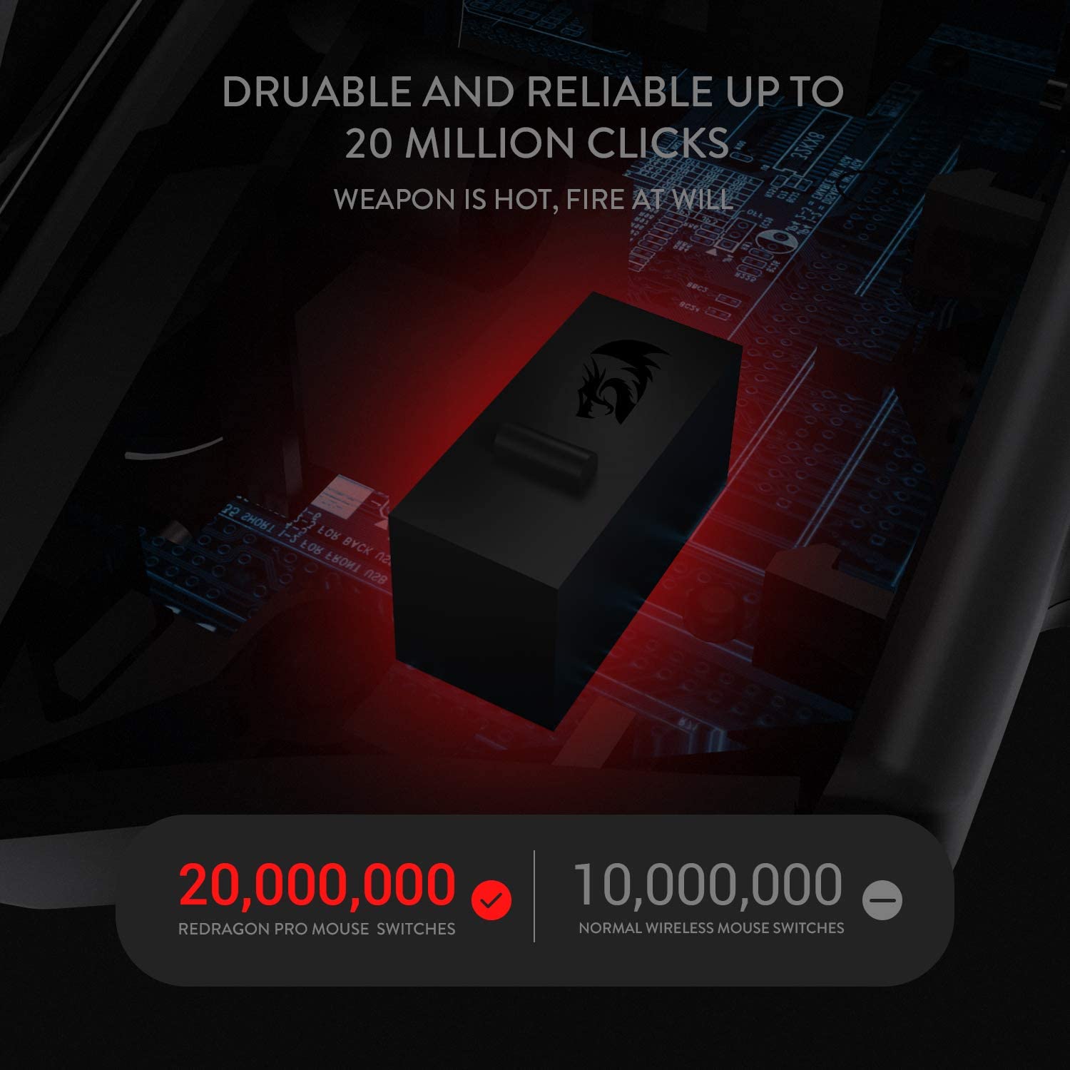 (Refurbished) Redragon Vampire Elite M686 (Wired and Wireless) RGB