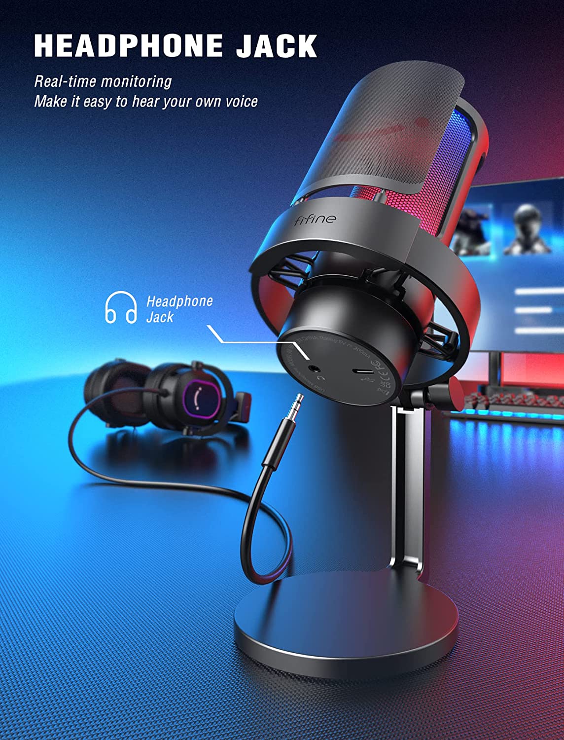 Fifine Ampligame A8 - USB Gaming Microphone