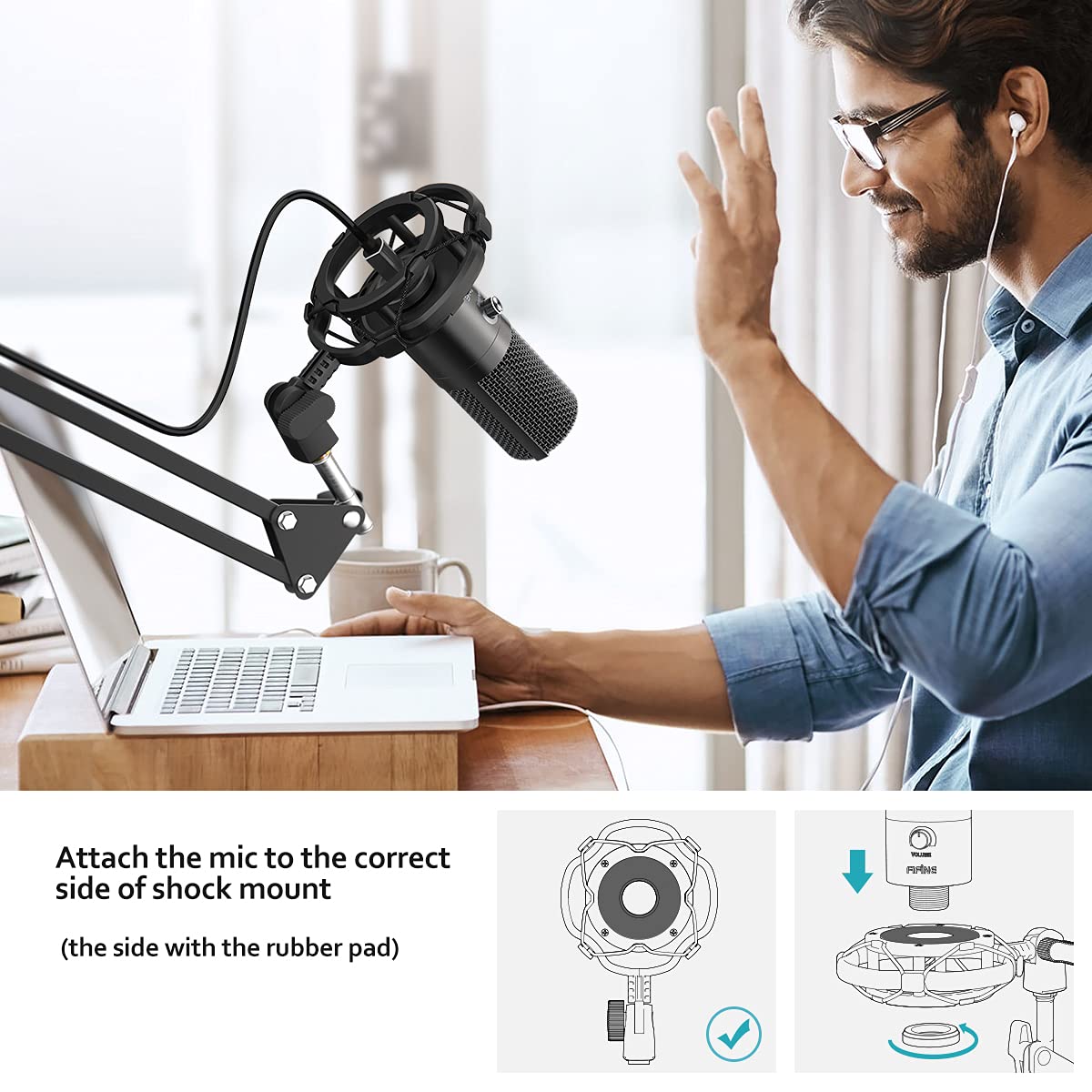 (Refurbished) Fifine T669 - USB Microphone Condenser Kit