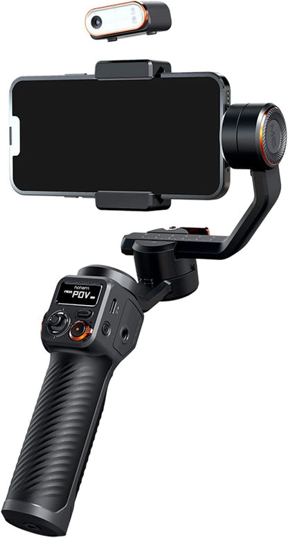 Hohem M6 Kit - 3 Axis Mobile Gimbal with OLED Display and Magnetic Fill Light with AI Vision Sensor