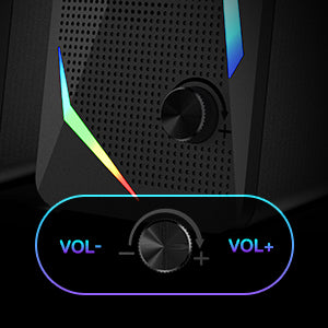 (Refurbished) Redragon Waltz GS510 - RGB 2.0 Channel Gaming Wired Desktop Speakers