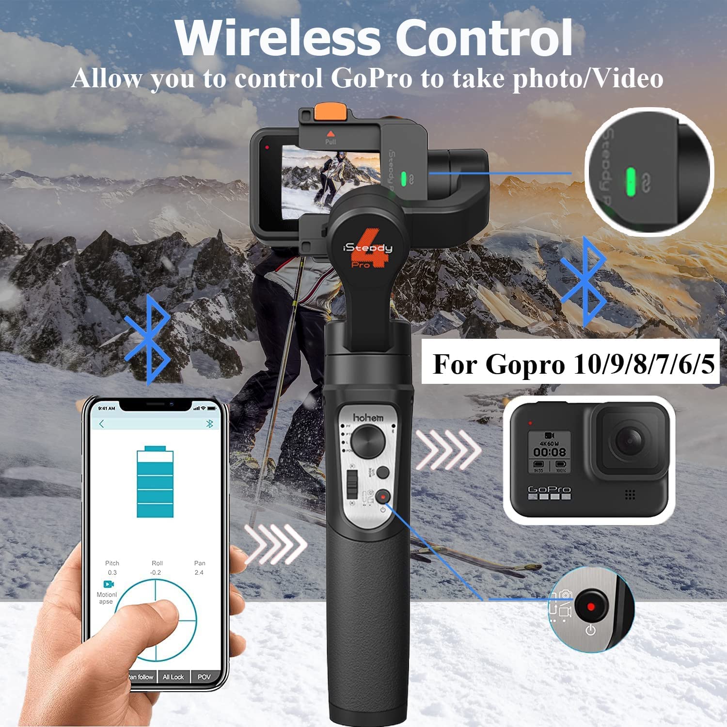 Hohem iSteady Pro 4 - Handheld Gimbal for Action Camera