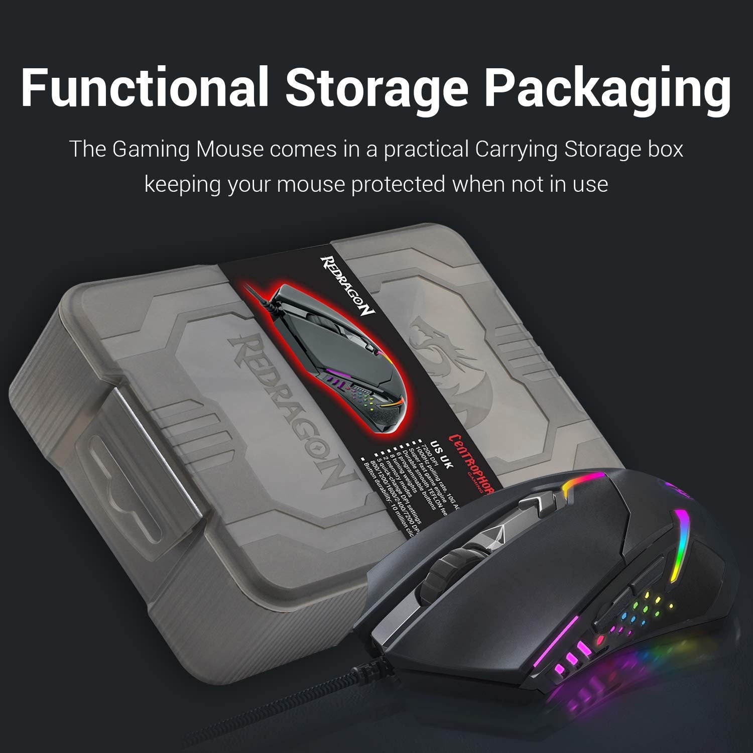 Redragon Centrophorus M601 - RGB Wired Mouse