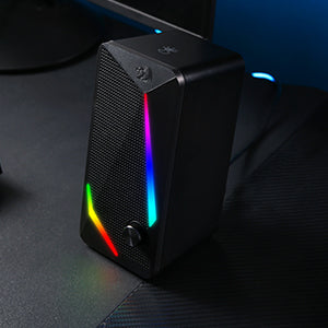 (Refurbished) Redragon Waltz GS510 - RGB 2.0 Channel Gaming Wired Desktop Speakers