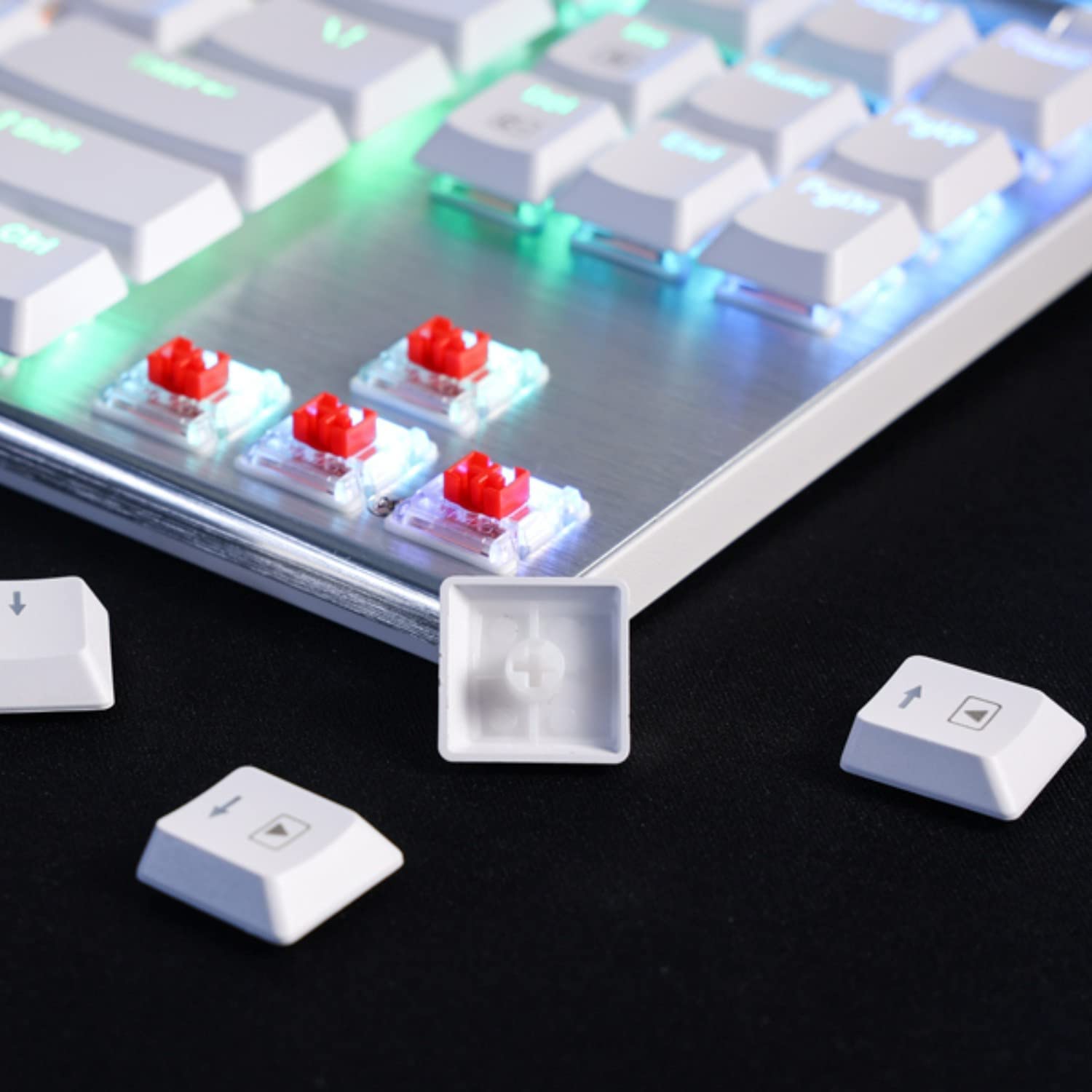 Redragon Horus K621 PRO TKL Wired+2.4Ghz+BT Mechanical Keyboard White (Red Switch)