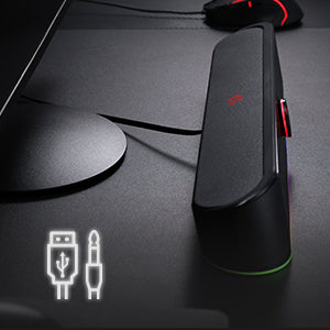 Redragon Adiemus GS560 - RGB 2.0 Channel USB Wired Soundbar