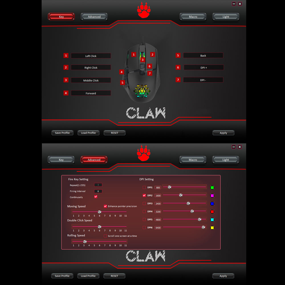 CLAW Dawon Wired Gaming Mouse